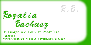 rozalia bachusz business card